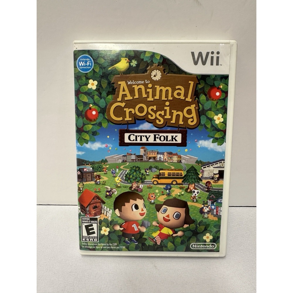 Animal Crossing: City Folk Nintendo Wii Complete with Manual CIB